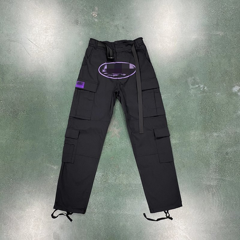 69¥ Corteiz Black Purple Logo Cargo