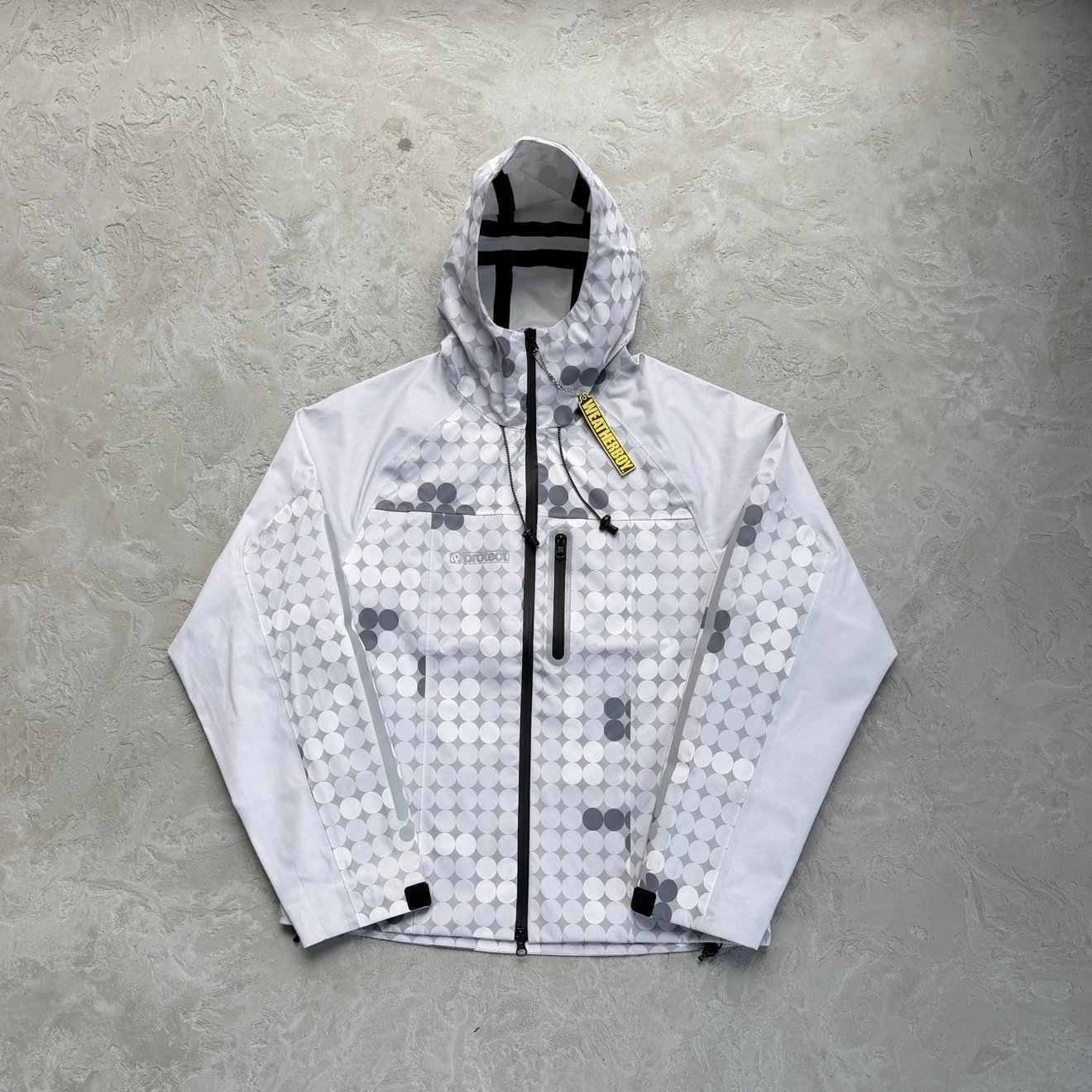 Pro Weather Forecast Gray Dot Waterproof Windbreaker