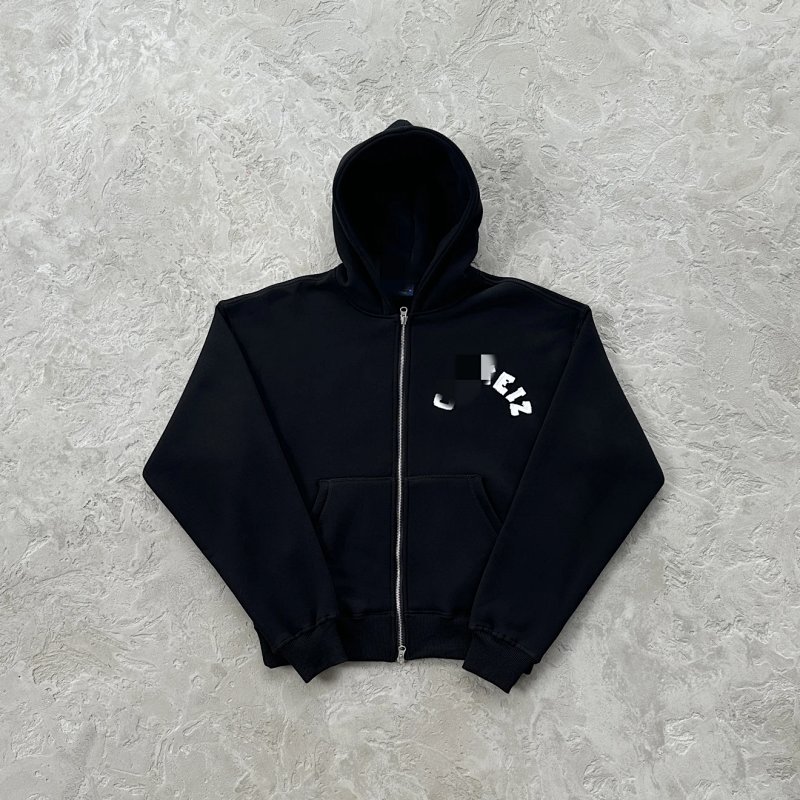 408¥college arch open hem set-black