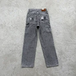 thumbnail for Evil-embossed denim cargo pants