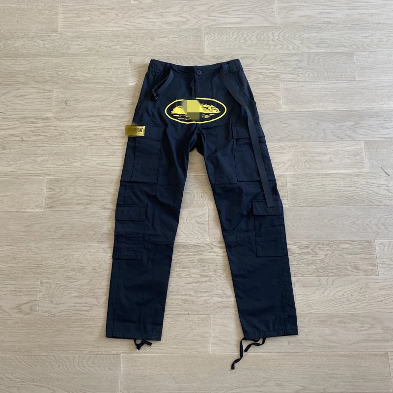 69¥ Corteiz Black Yellow Logo Cargo