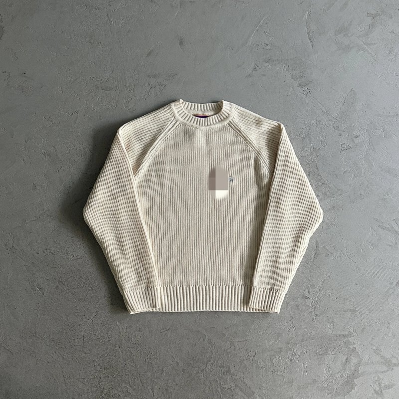 99¥mixed yarn allstarz sweater-White