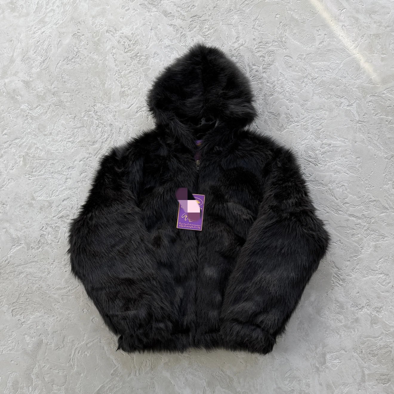 Jacquard long haired jacket