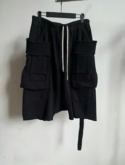 thumbnail for Rick Owens black double-ring shorts