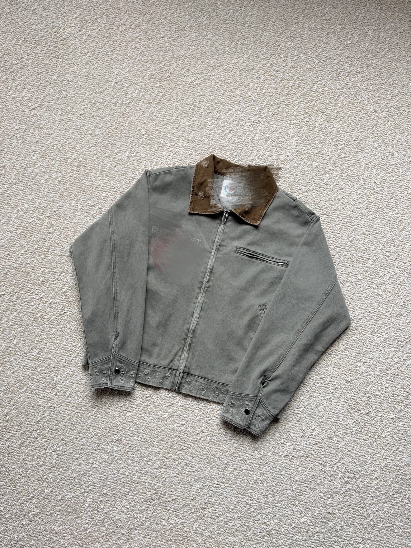 74- Fatigue Washed Jacket - Military Green