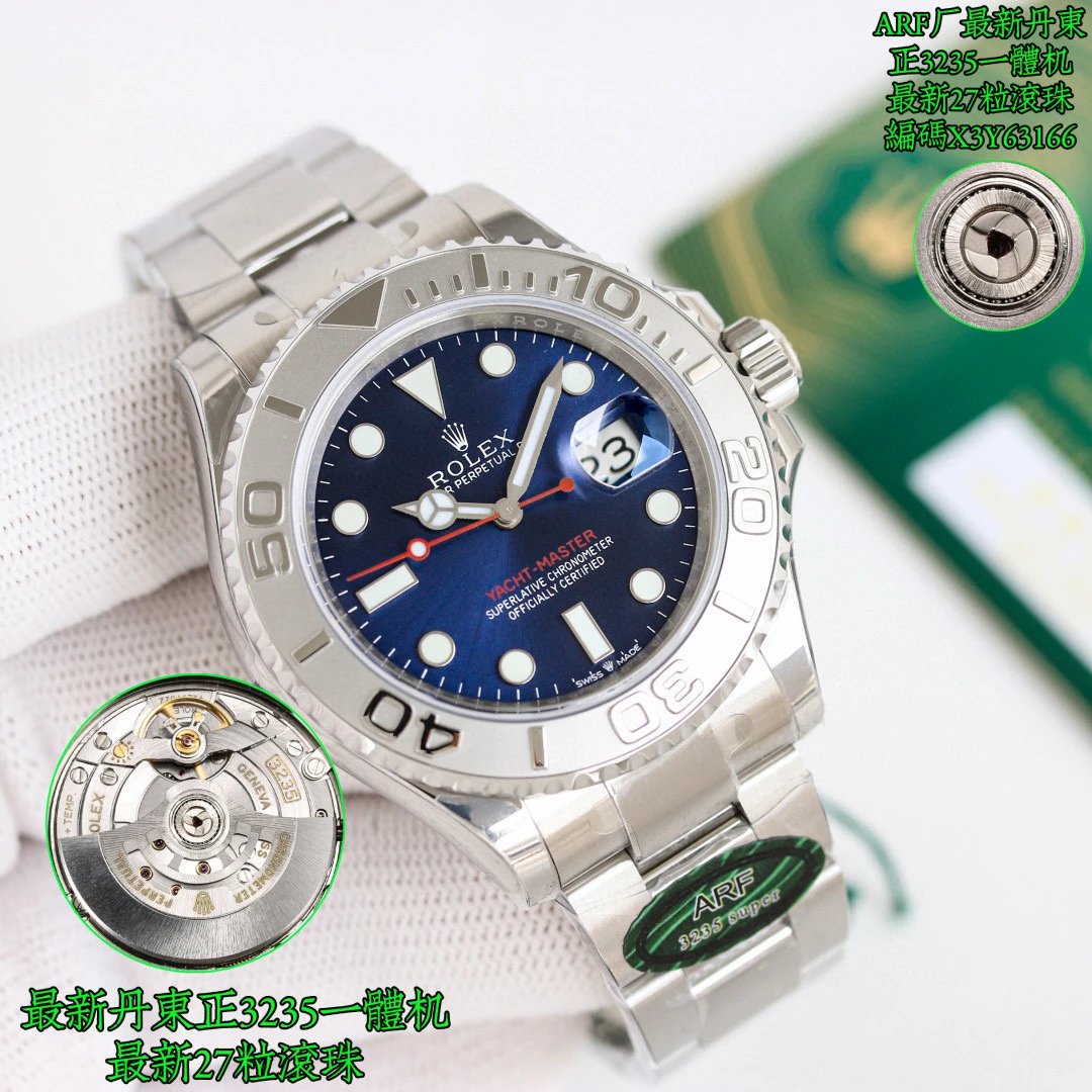 ARF Factory 新品，劳力士 ROLEX 🏅MK1 最新丹东27粒滚珠版本，最新版丹东27粒滚珠版本，最新款式，搭配最新27粒滚珠版本，游艇40mm系列 126622.  游艇系列 1.左