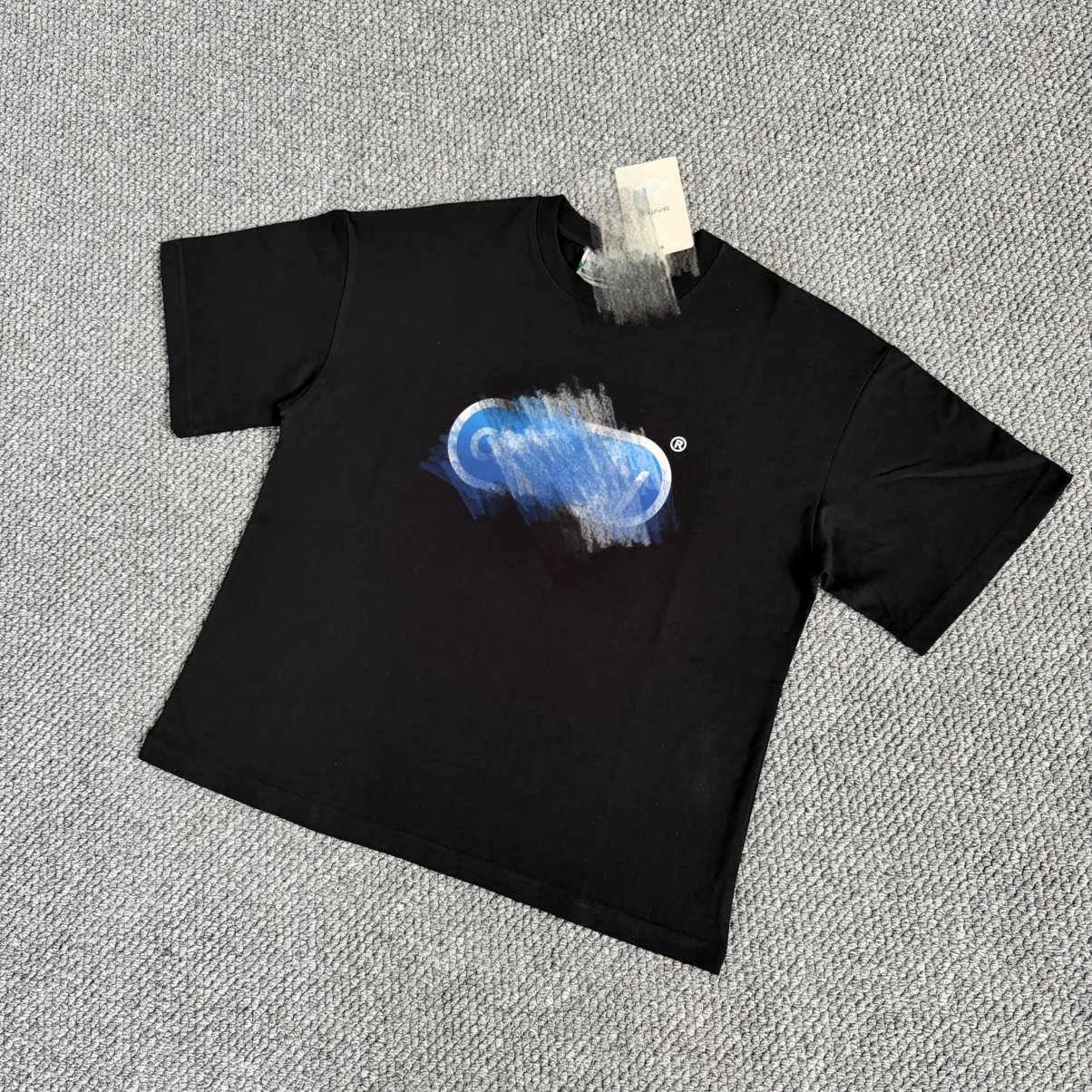 DE Black Gradient Blue Logo T-Shirt