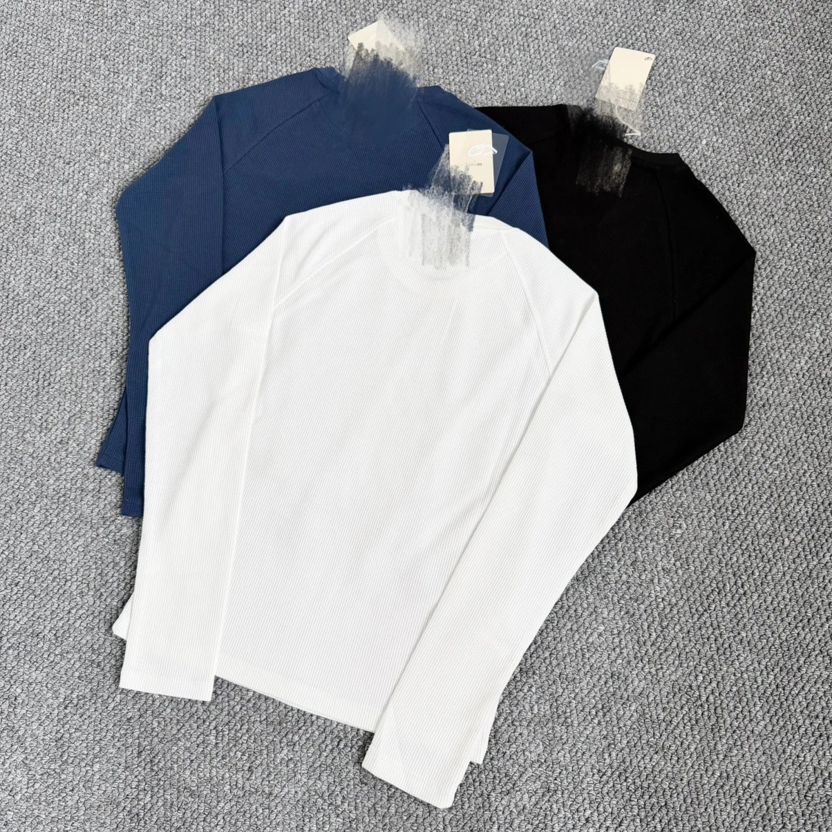 DE Essential Waffle Knit Long Sleeve Top