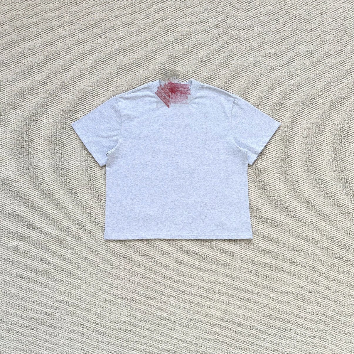 Cotton Crew Neck Gray Oversized T-Shirt