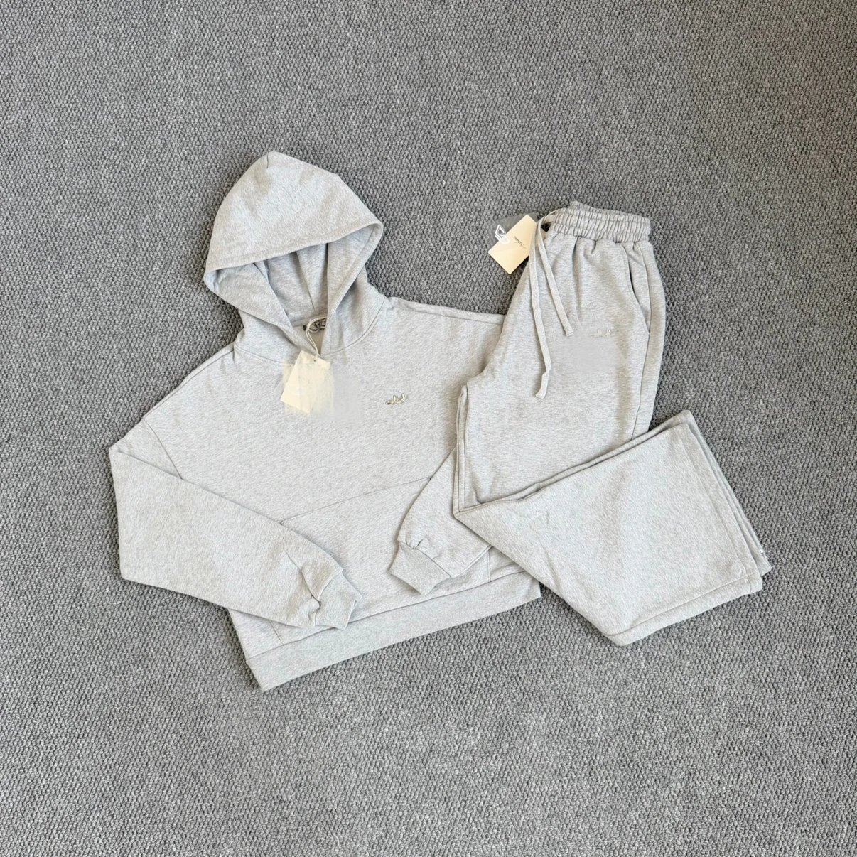 DE Heather Grey Basic Athletic Tracksuit Set
