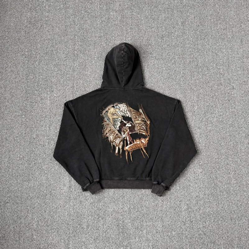 235¥（Vescartes Michelangelo Hoodie｜washed black）