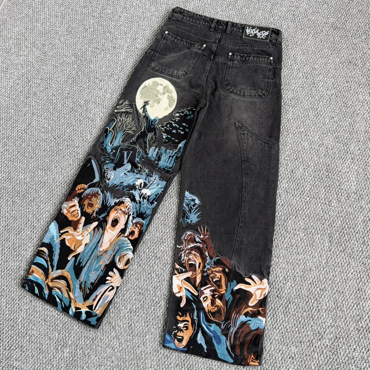VE Moon Heavyweight Embroidered Denim Jeans