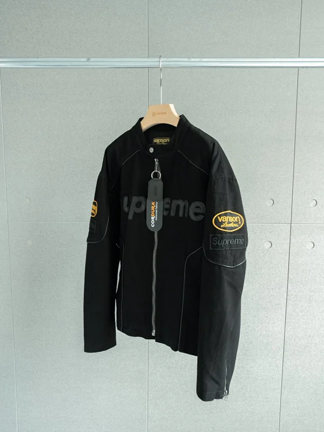 Vanson Leathers Jackets Supreme Collaboration Zip-Up Motorcycle Jacket product detail image 4