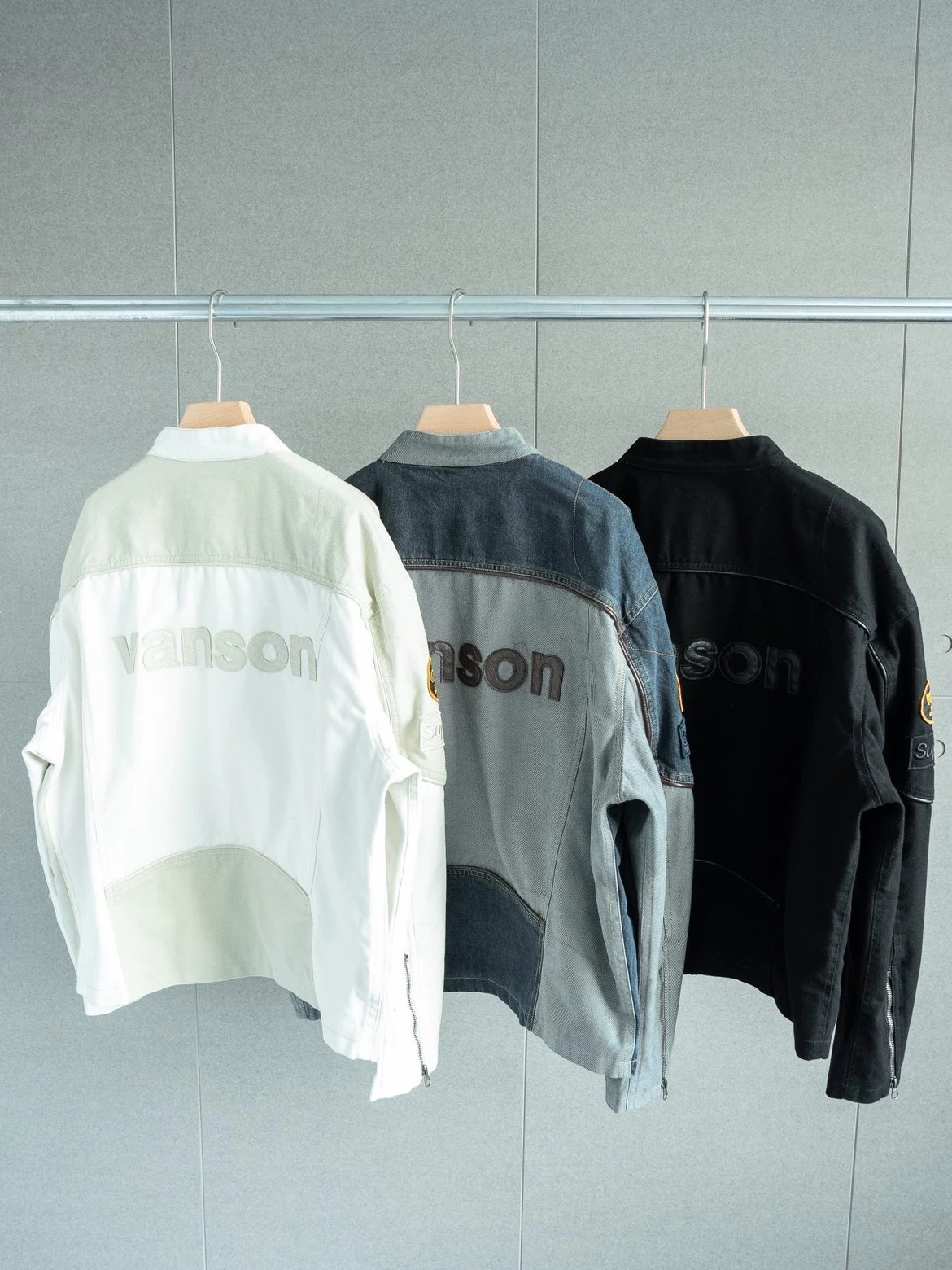 Vanson Leathers Jackets Supreme Collaboration Zip-Up Motorcycle Jacket image 2