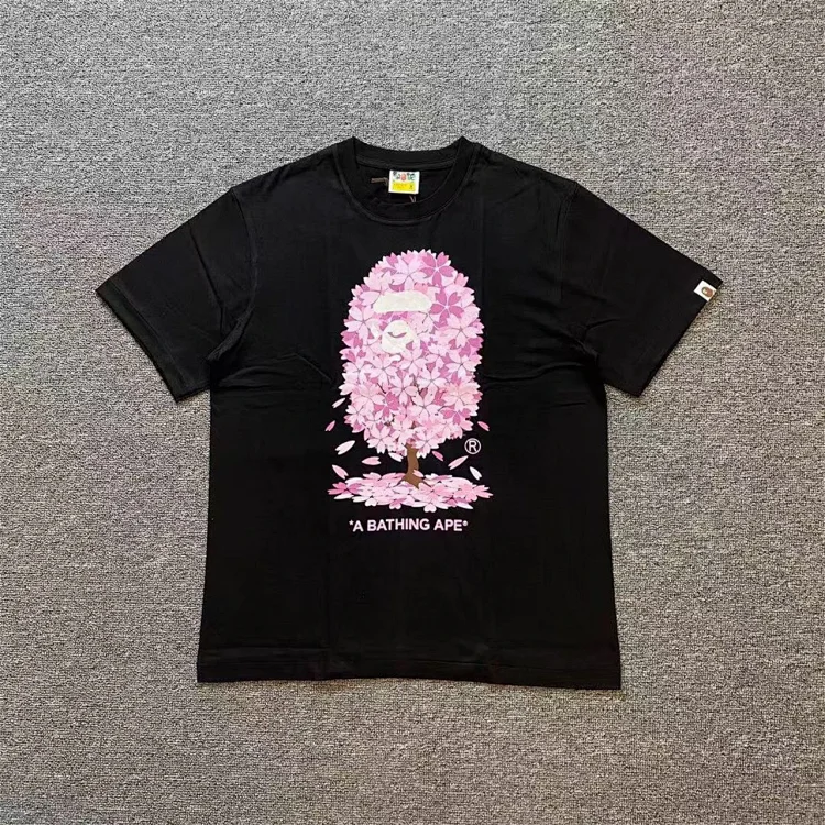 Catalog seller-listing image: Cherry blossom printed T-shirt; not warehouse QC