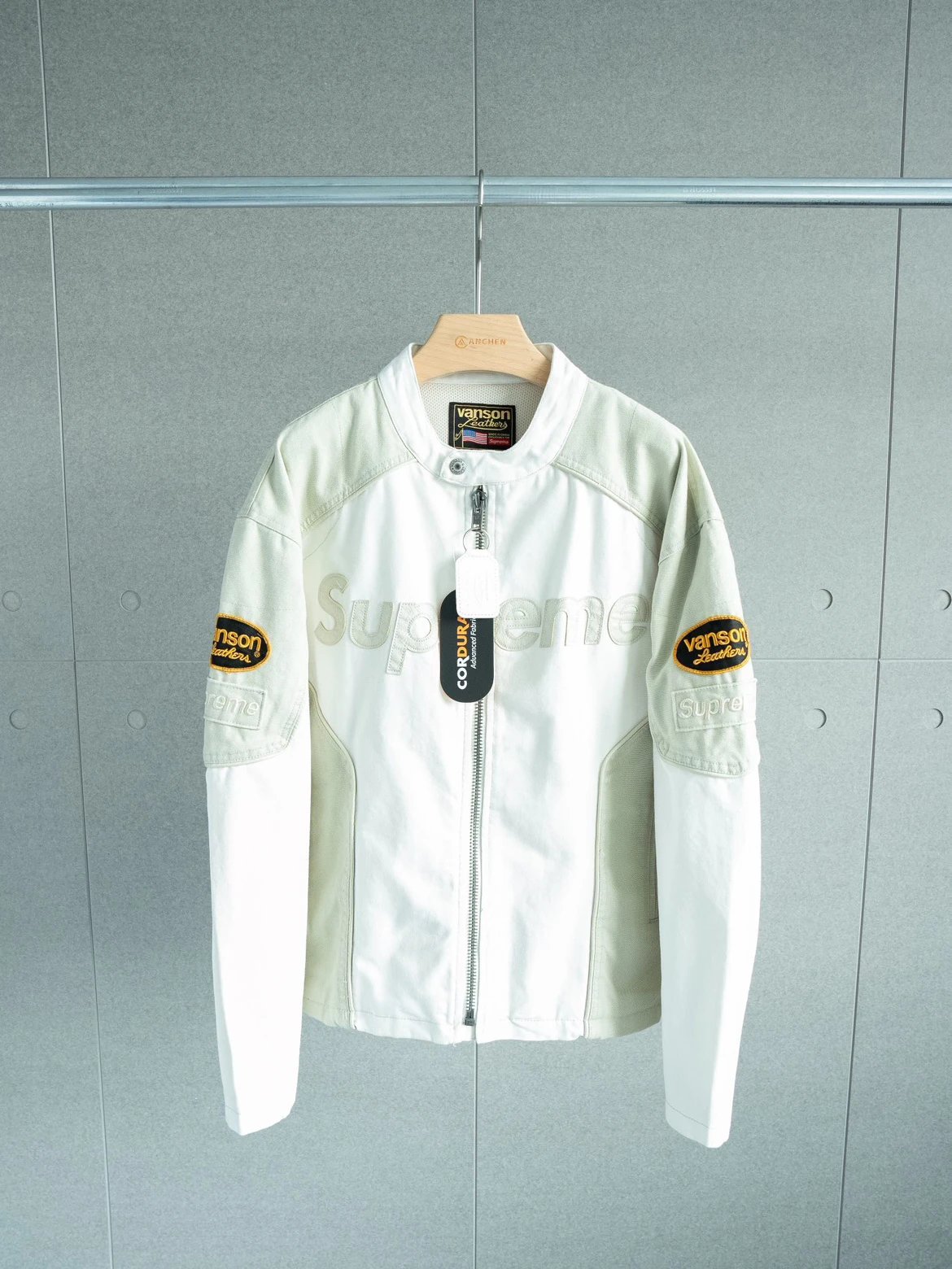 Vanson Leathers Jackets Supreme Collaboration Zip-Up Motorcycle Jacket image 6