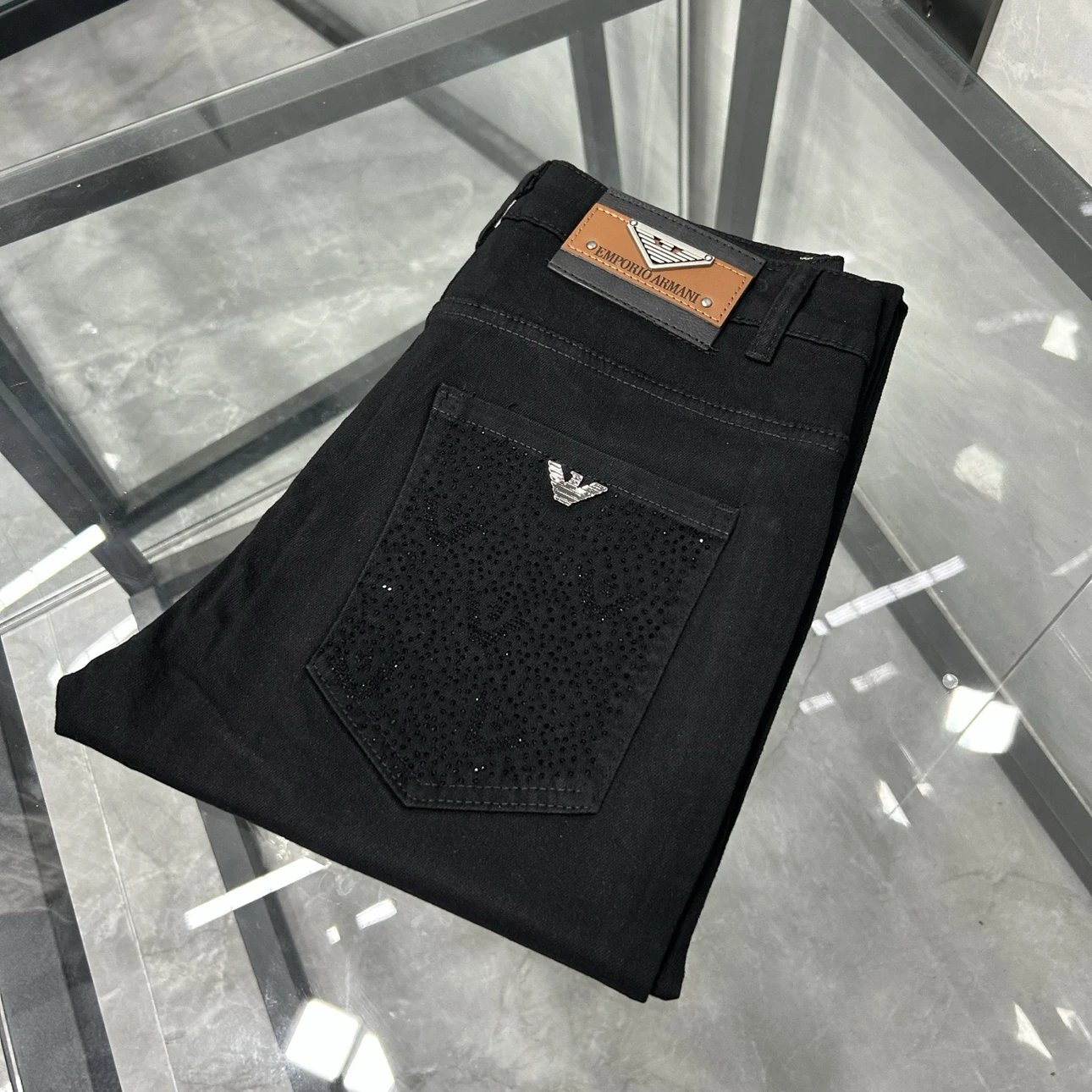 Slim-Fit Black Jeans — Specify Style in Order Notes