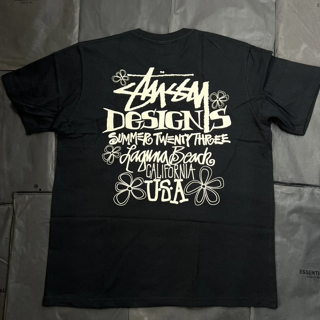 Made in the original version, STUSSY California-limited new patterned round neck printed short-sleev