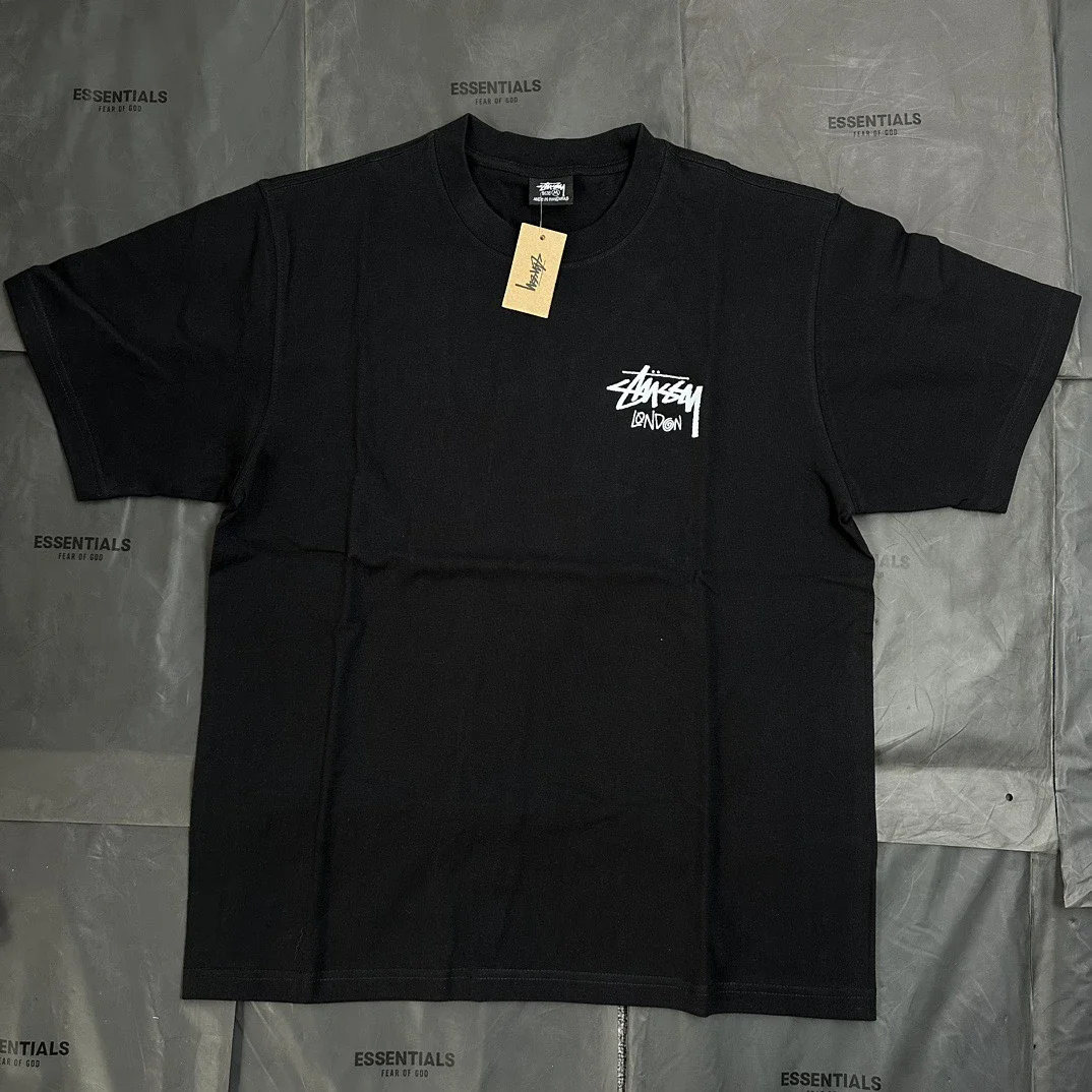 Original production Stussy London city limited new pattern round neck printed short-sleeved Stussy o