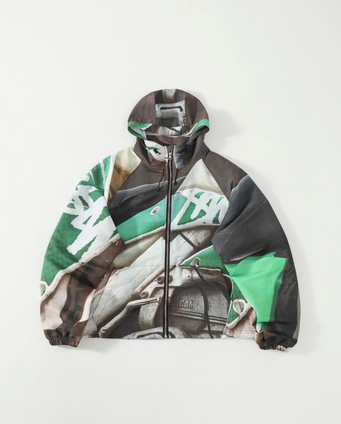 Original production Stussy SS25 BEACH SHELL BAJA PRINT zipper jacket. The same s