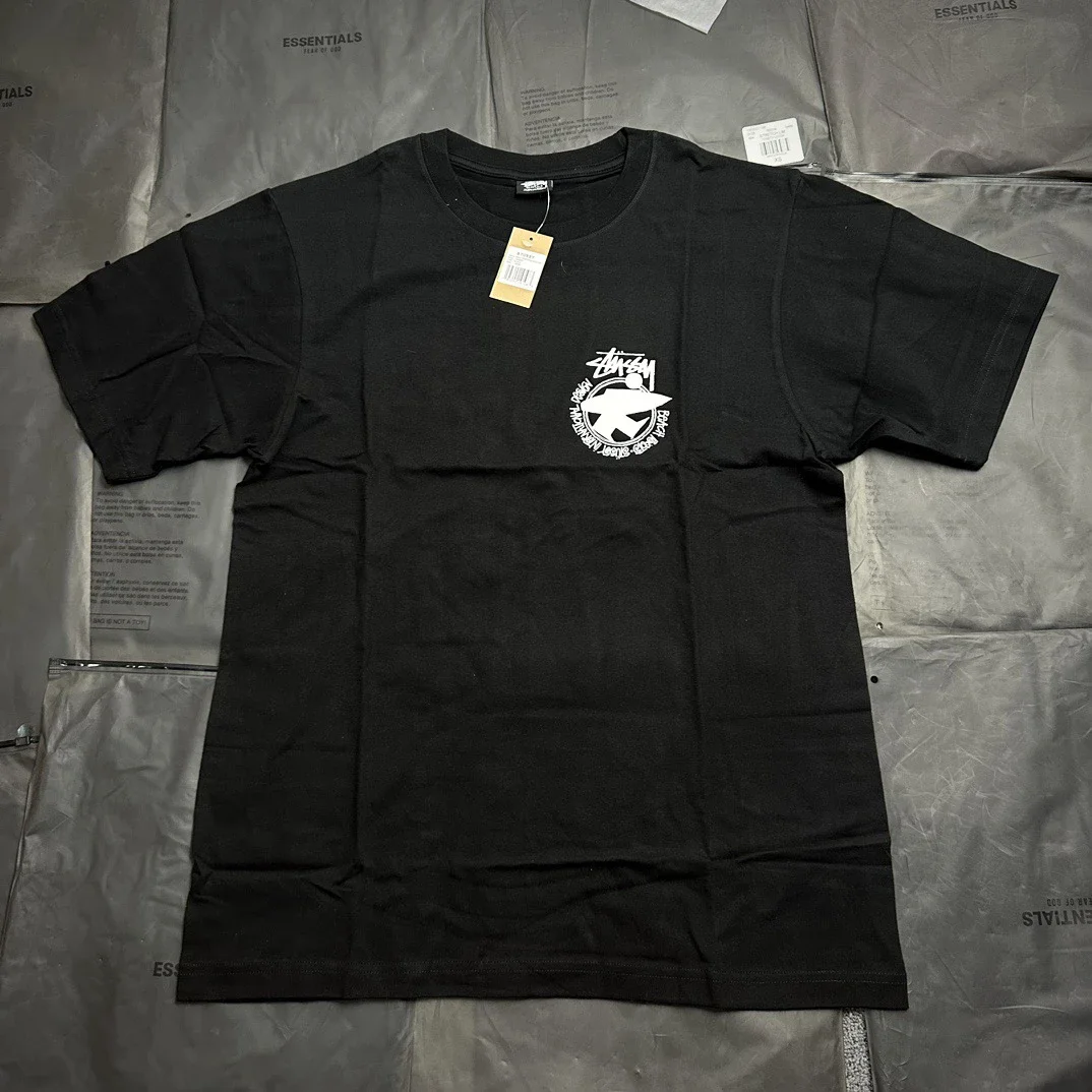 Original production Stussy classic surf series new pattern round neck printed short sleeves Stussy o