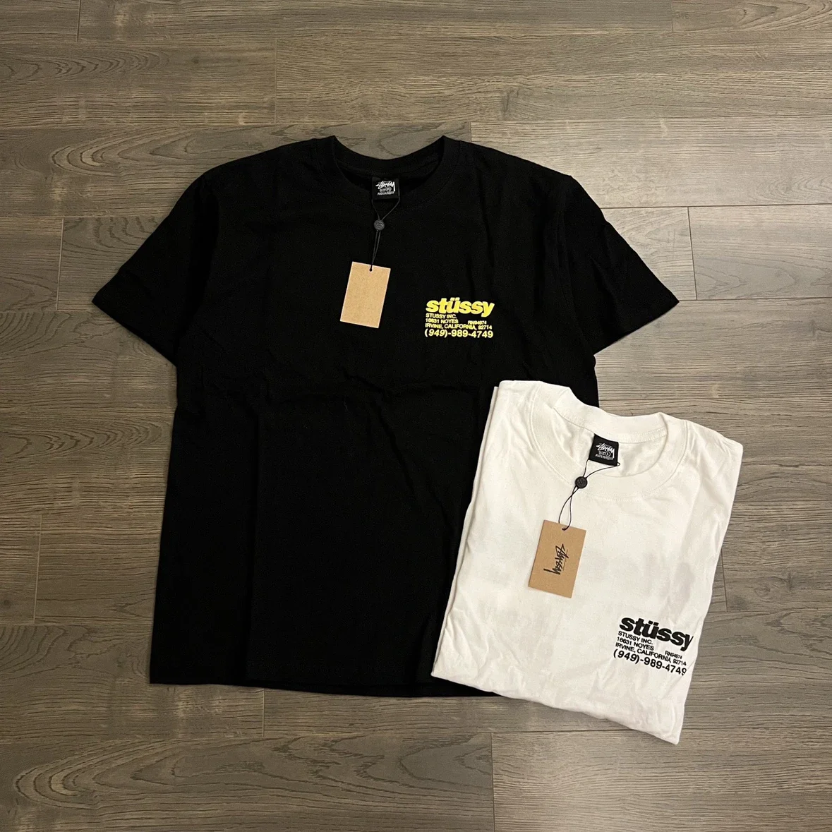 Original production 26SS STUSSY 1980 series letter logo foam printed couple round neck short-sleeved
