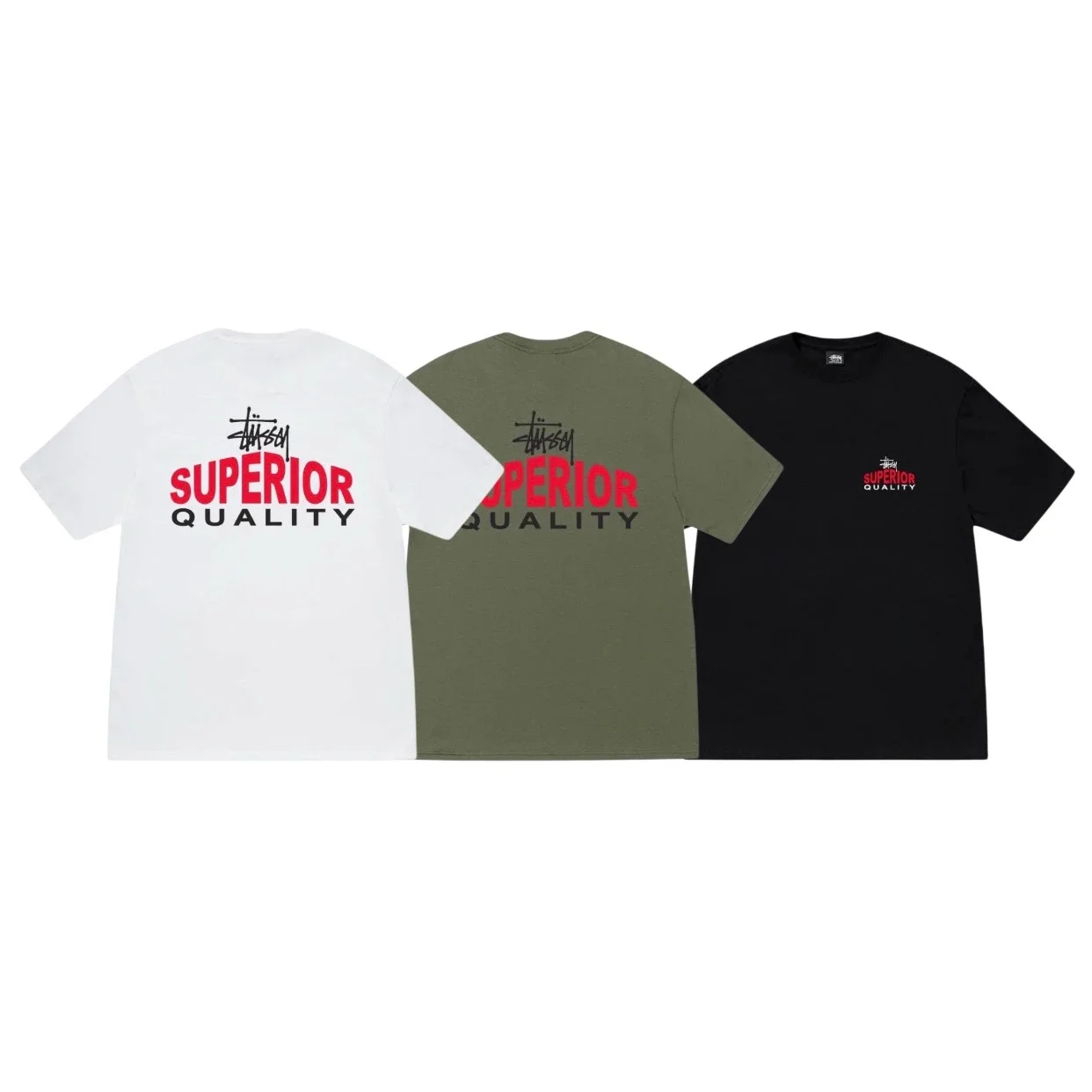 Original production 26SS STUSSY classic series SUPERIOR printed couple round neck short-sleeved T-sh
