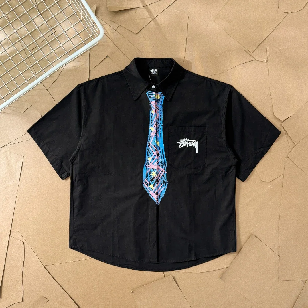 Original production 25SS Stussy Stussy Holiday Series St spring and summer new floral crayon hand-pa