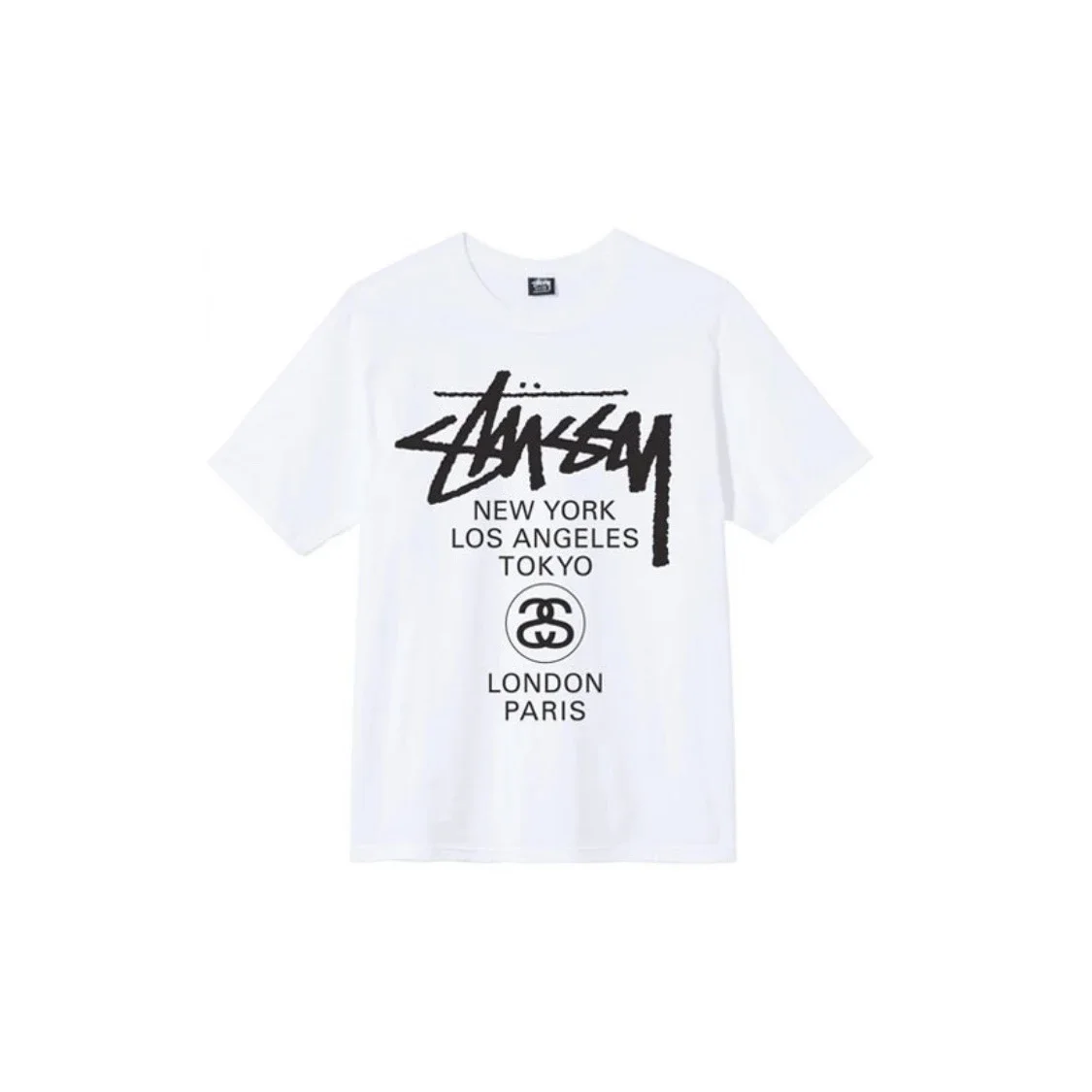 Original production STUSSY 21SS classic world tour tee printed round neck short-sleeved T-shirt. Ori