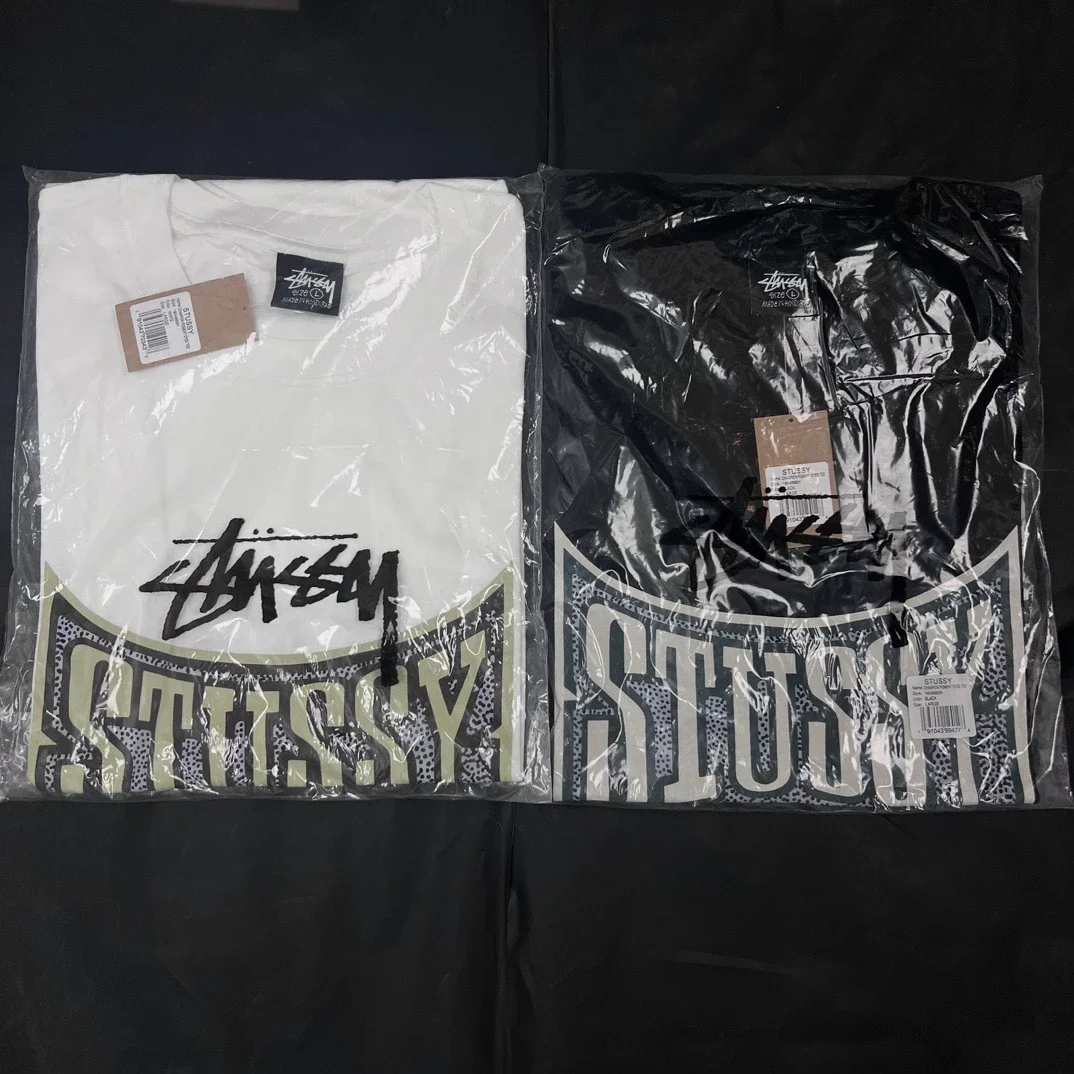 Original Made Stussy Champion Printed Short Sleeve Stussy originated from the surfing mecca of South