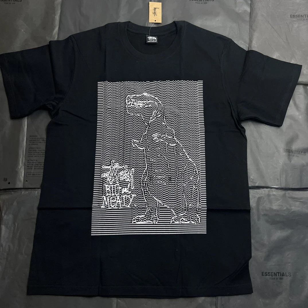 **Made in China Stussy Dinosaur Print Short Sleeve Stussy originated from the surfing mecca of South
