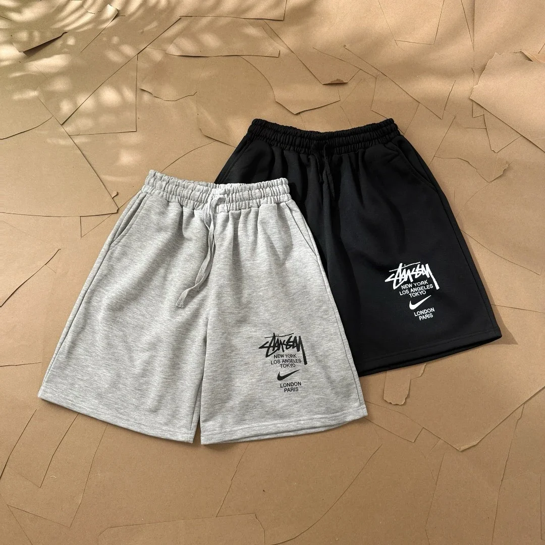Original production Stussy Stussy Nike co-branded classic logo printed three-quarter shorts terry sp
