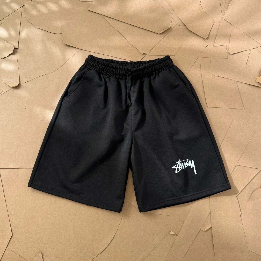 Original production Stussy Stussy classic letter Logo printed three-quarter shorts terry sports shor