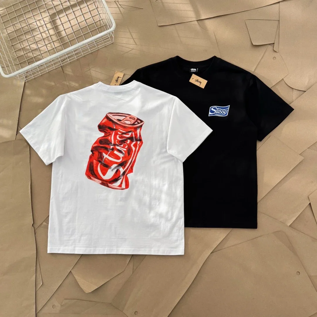 Original production 25SS Stussy Soda can pattern logo printed short-sleeved T-shirt TEE Stussy origi