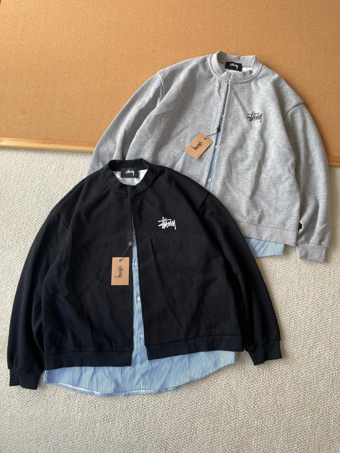 Original production 26SS Stussy Stussy Classic retro series College style stripe