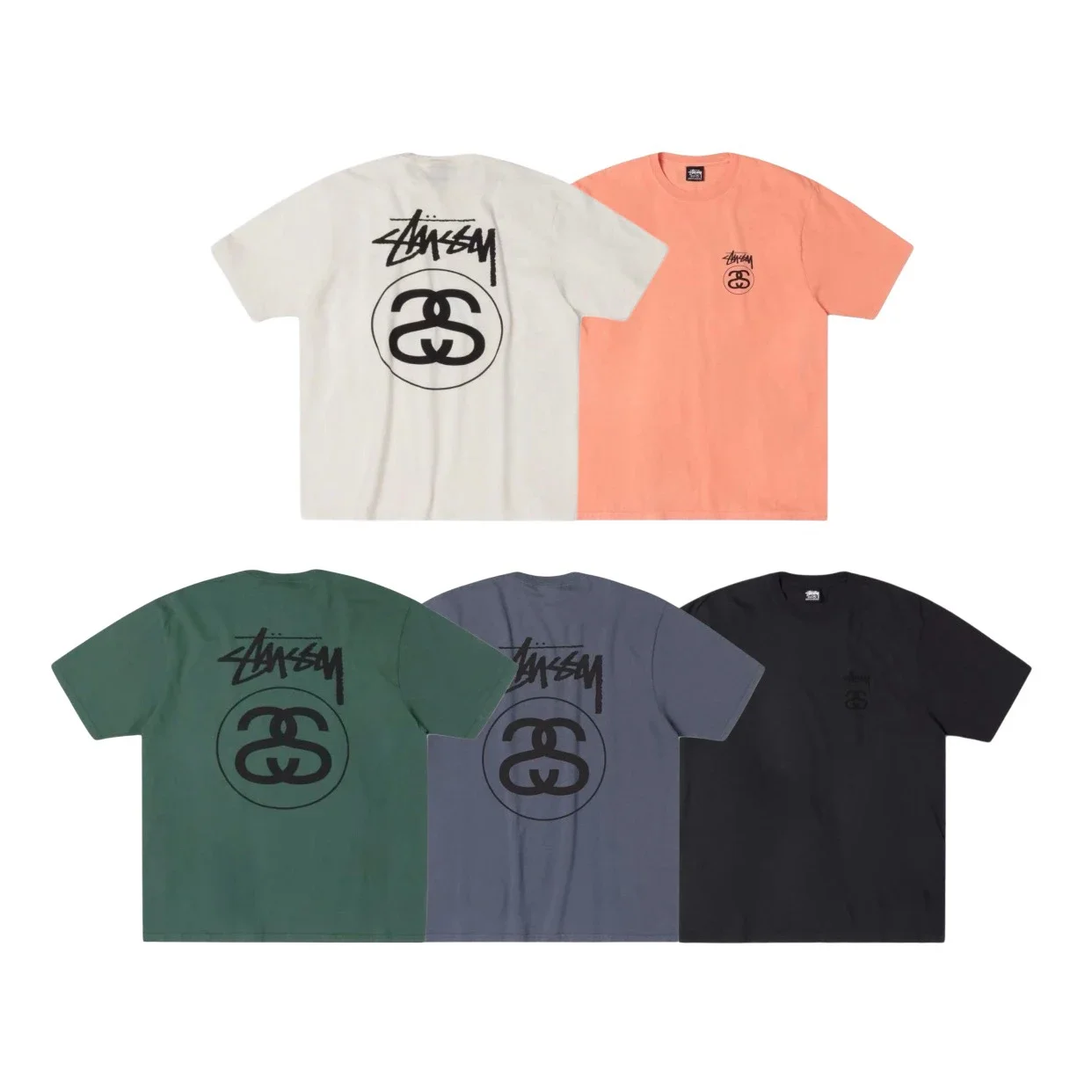 Original production 26SS STUSSY x CHANEL Chanel Stussy clown logo print couple round neck short-slee