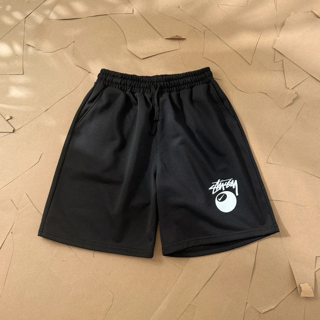 Original production Stussy x Nike Stussy classic black eight billiards series logo printed five-quar