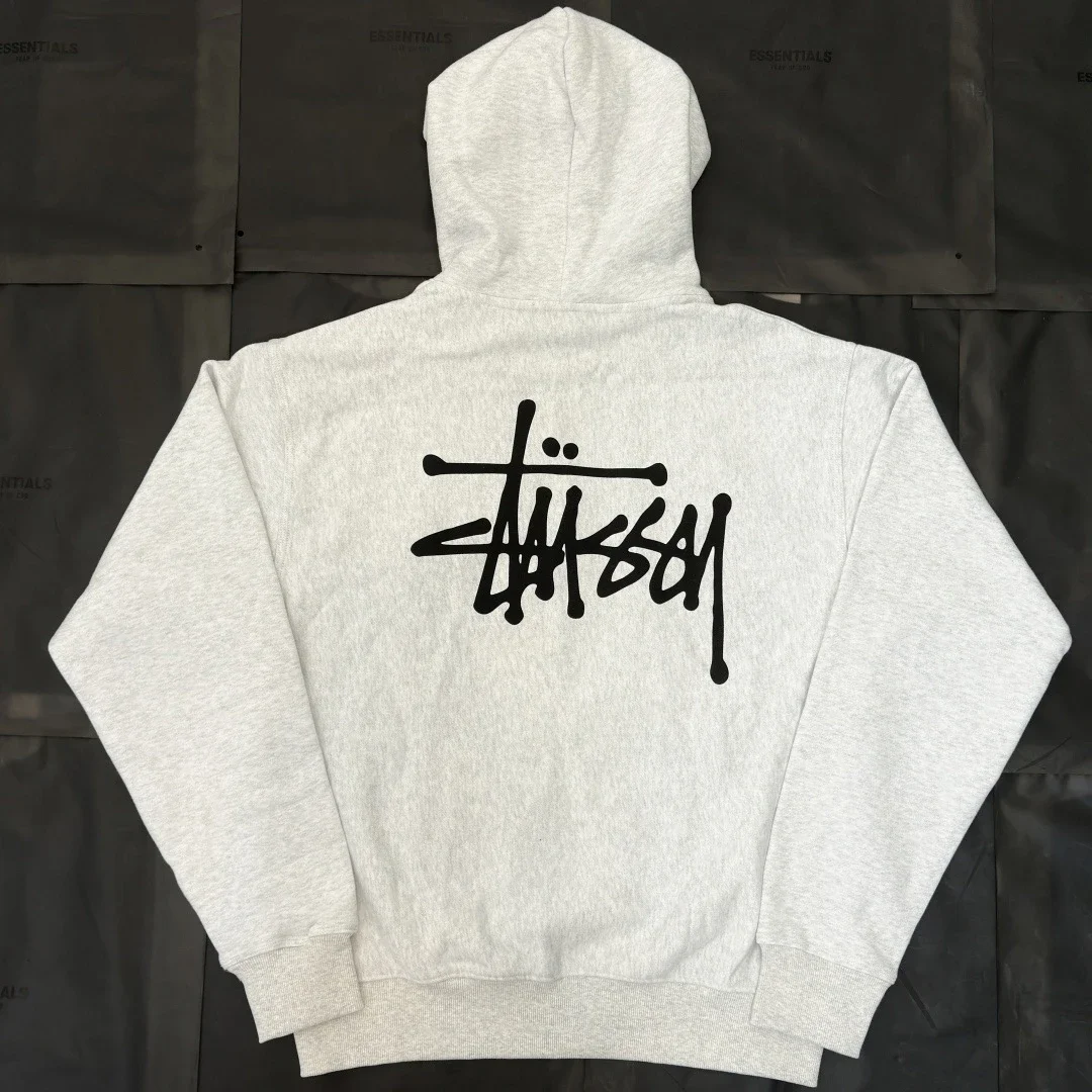 Stussy Stussy basic thin velvet hoodie sweatshirt, same style for men and women, classic and timeles