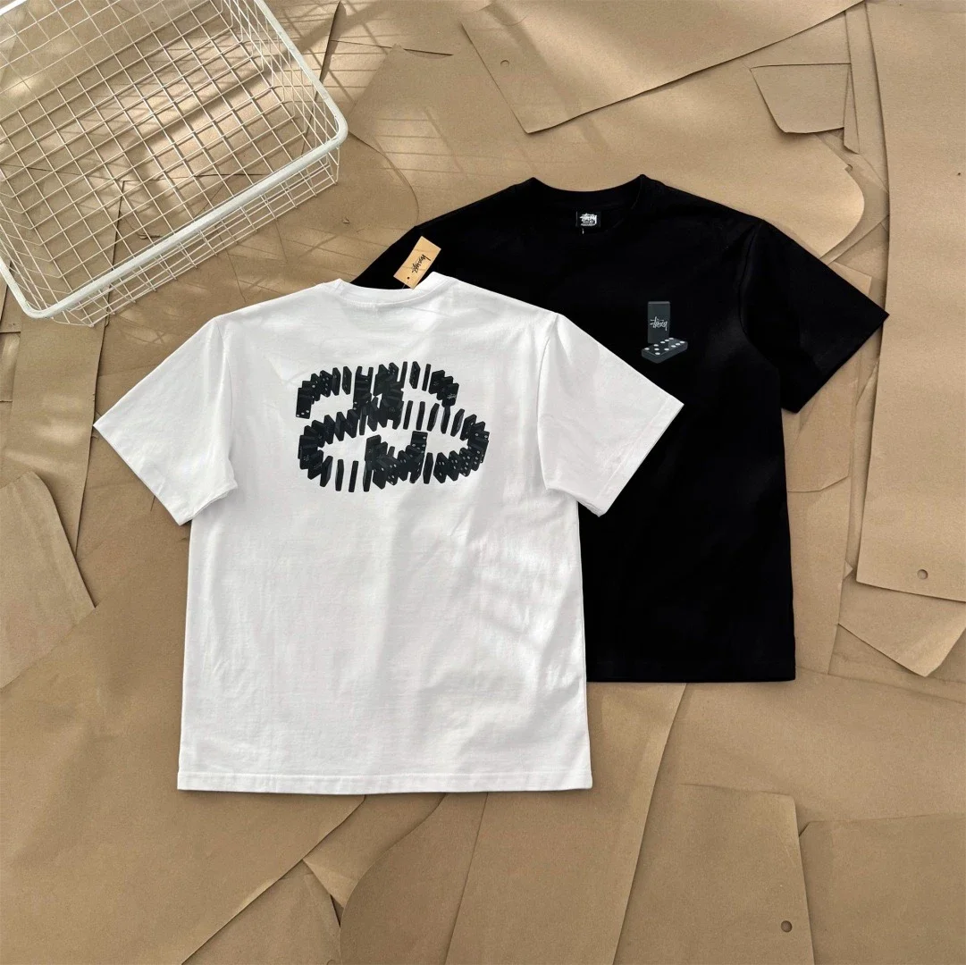 Original production 25SS Stussy domino print short-sleeved T-shirt TEE Stussy originated from the su