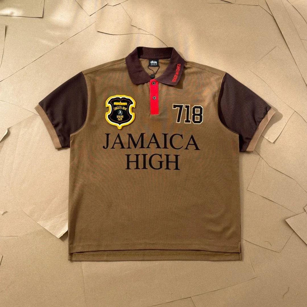 Original production Stussy x Denim Tears joint model SS25 patch logo pattern casual and comfortable 