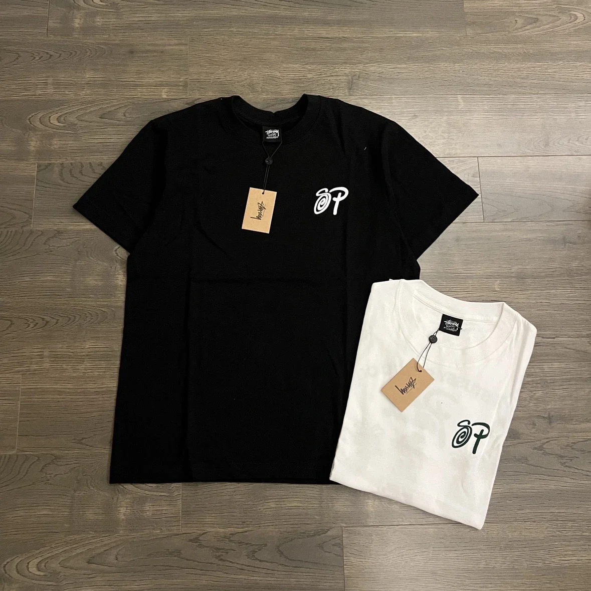 Original production 26SS STUSSY x Patta joint letter logo print couple round neck short-sleeved T-sh