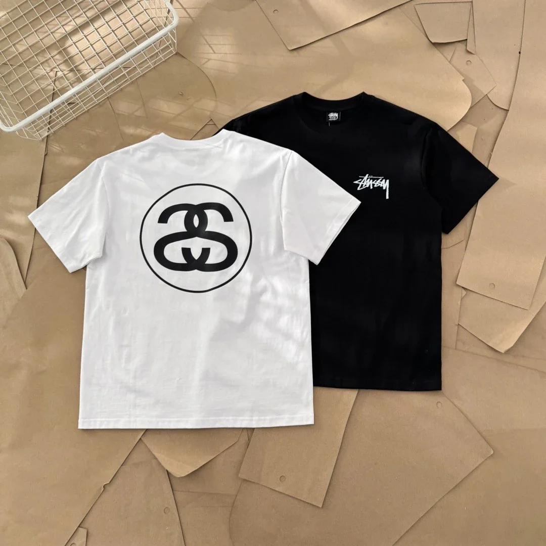 Original production 25SS Stussy Stussy x Chanel spoof joint model Ocean pattern letter printed short