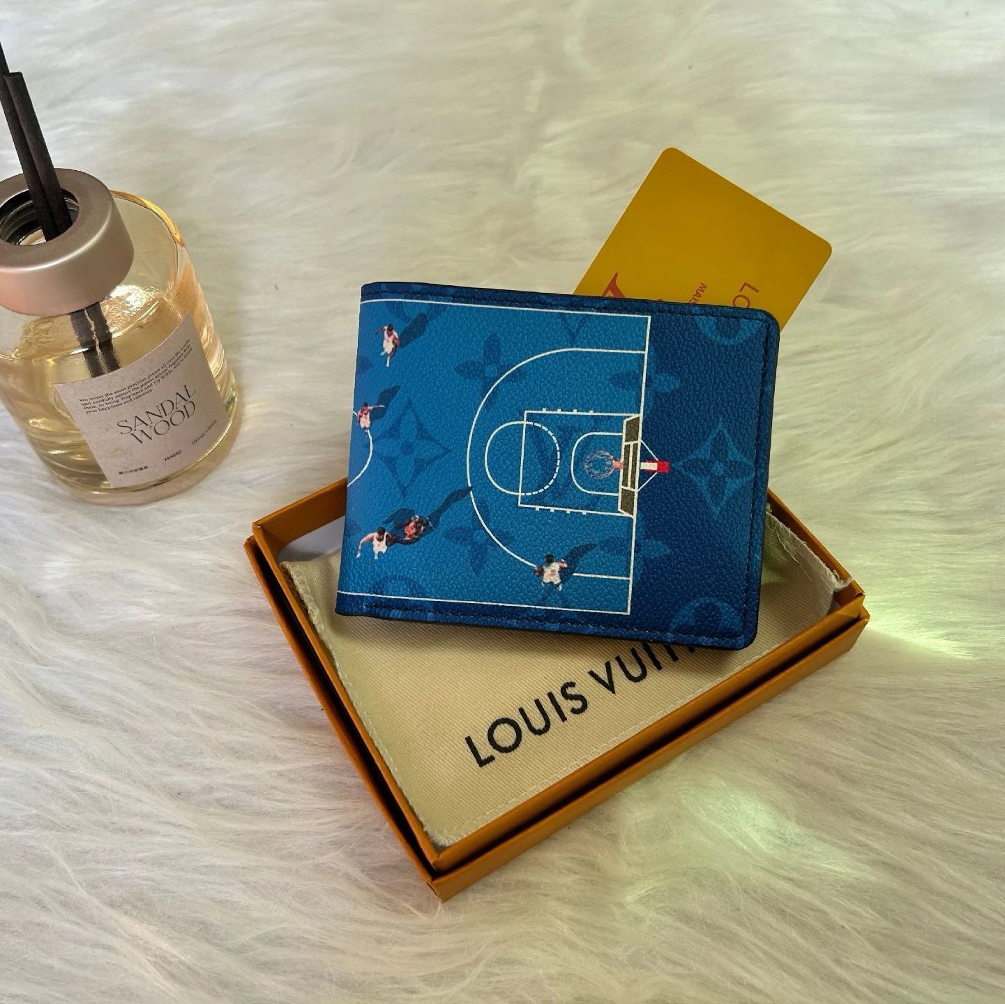 Blue basketball wallet