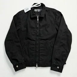 thumbnail for Pre-sales begin! CH925 Pure Silver Black Workwear Zip-Up Jacket Accidental dent from hardware installation—will be fully corrected for mass prod