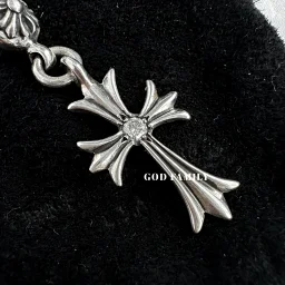thumbnail for God Luxury GODFAMILY | GIFT925 Silver Cross Diamond (Cultivated) Pendant Necklace