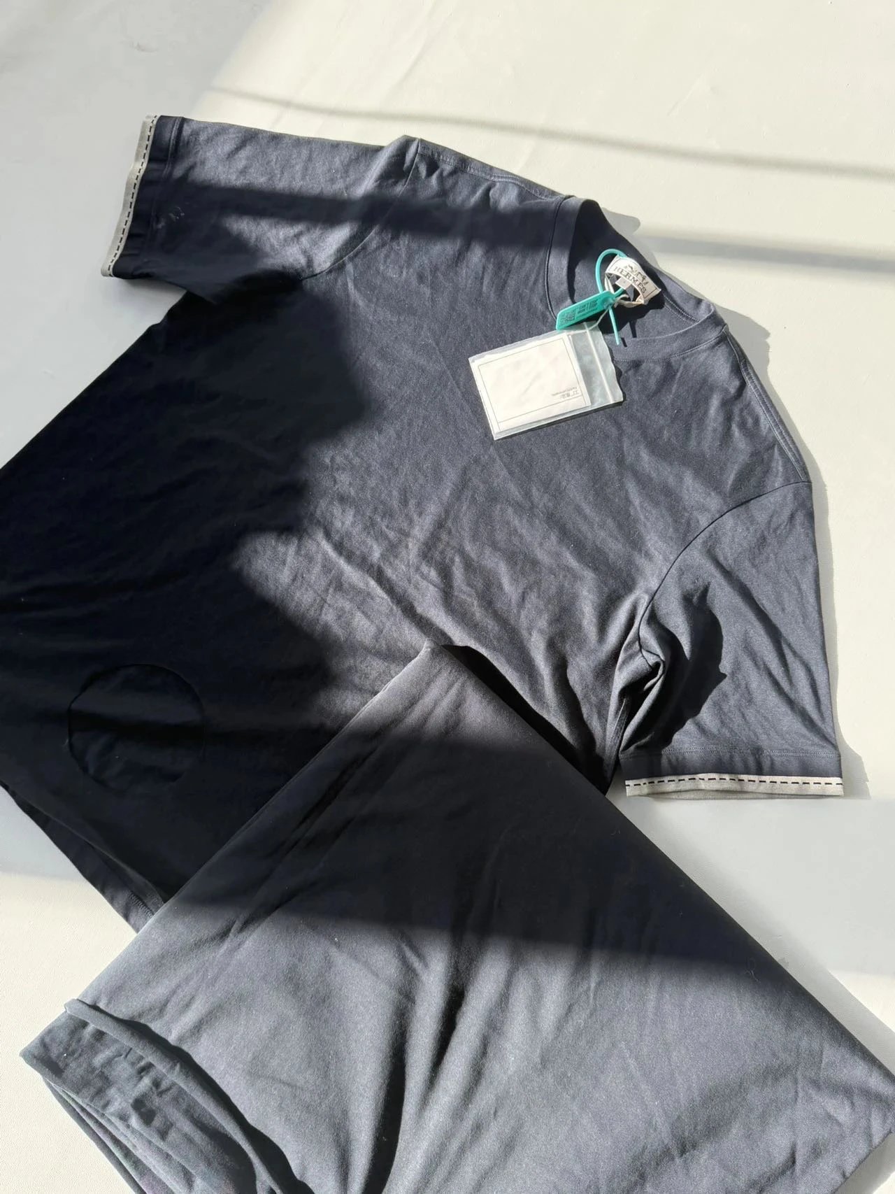 Cupid 26ss Hermès Liquid Ammonia Cotton Tee / Patchwork Accent Old Money Premium