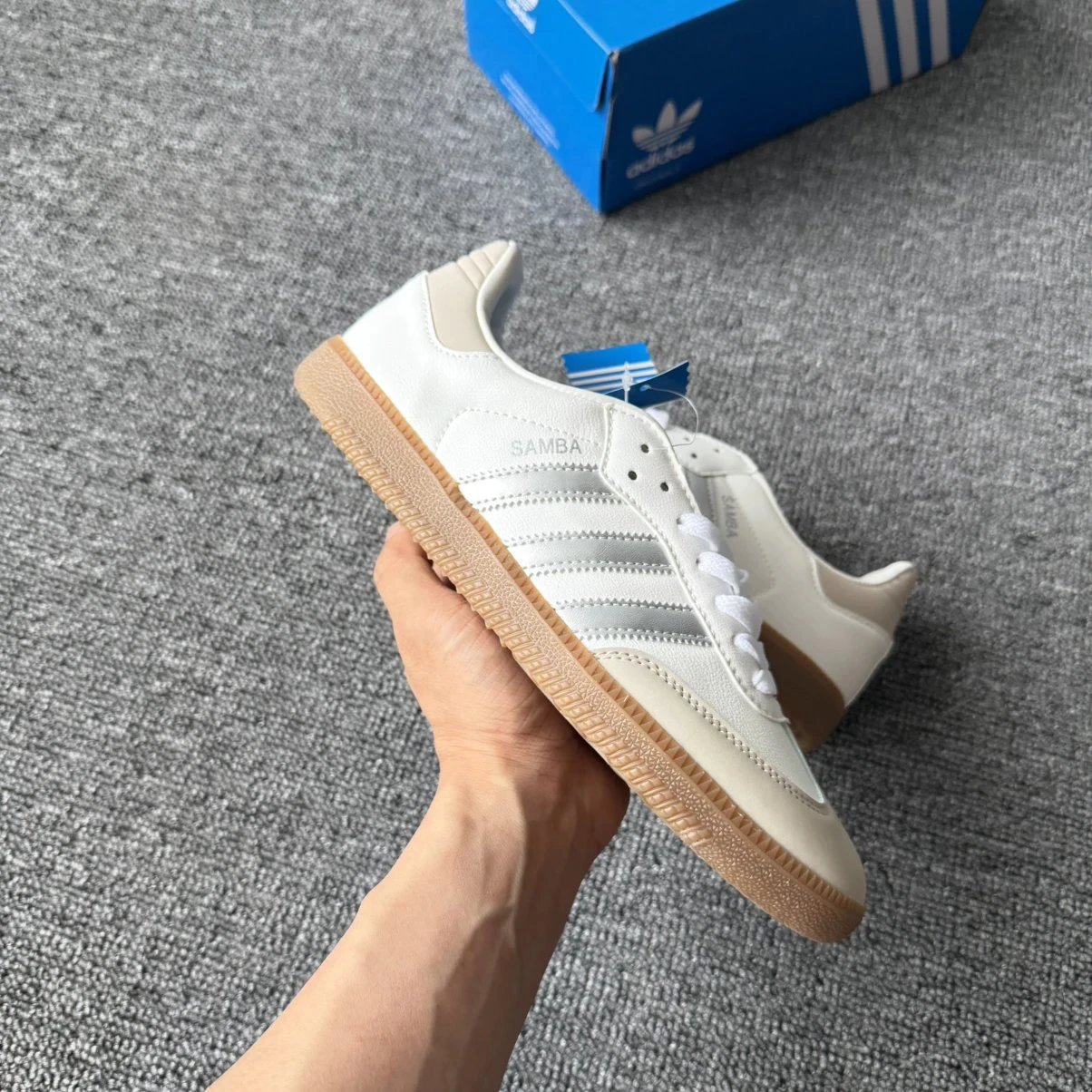 Adidas Samba White Silver Metallic