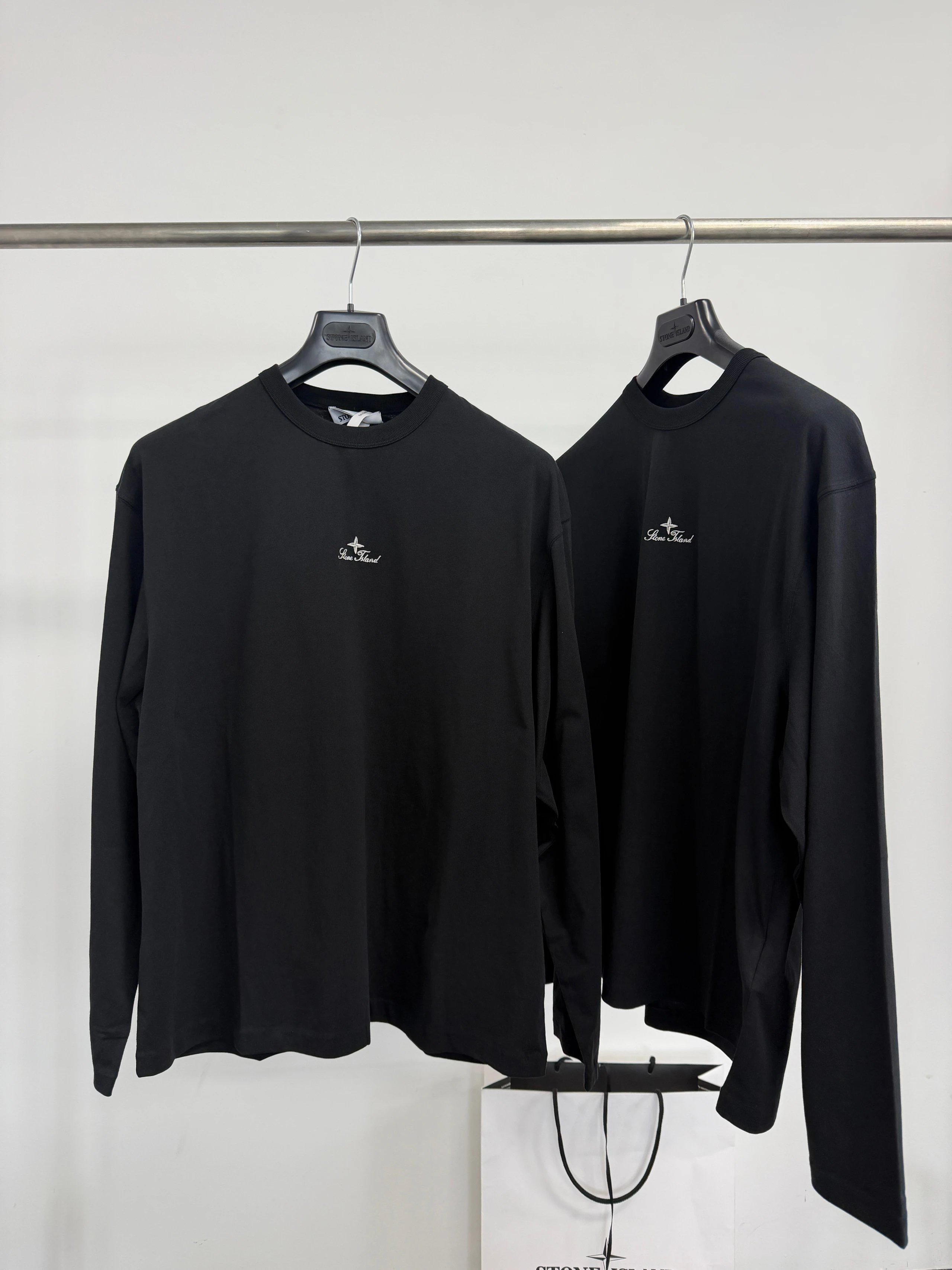 Early Autumn Welfare Close Your Eyes and Enter Si Island 26 New Style Straw Embroidery LOGO 230g Thin Grain Edition Daily Long Sleeve Tee