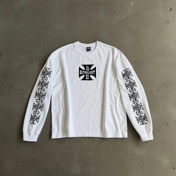 TL White Cross Round Neck Long Sleeve