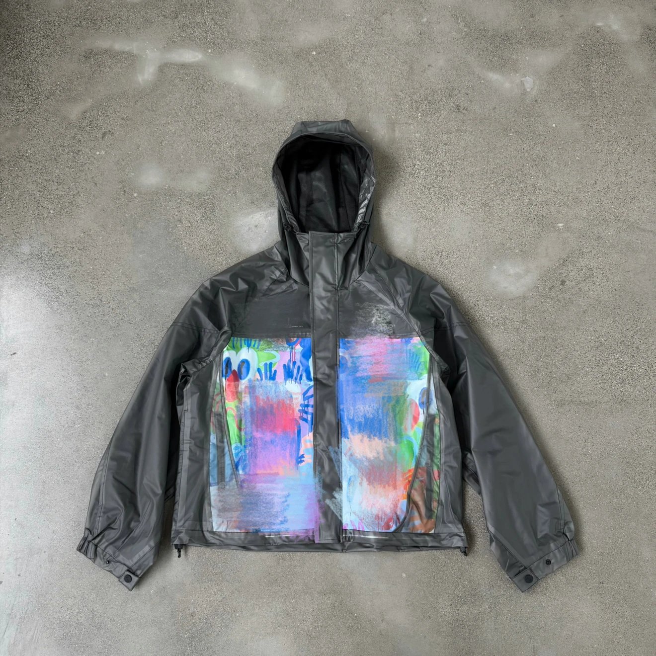 ME graffiti waterproof jacket